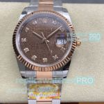 Swiss Copy ARF Rolex Datejust 36mm Digital Dial 3235 Two-Tone Rose Gold Watch 